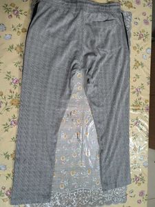 Stylish Grey Plaid Track Pants