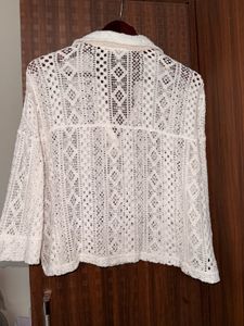 White Crochet Top