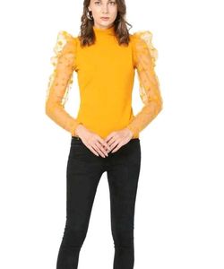 Yellow Net Top