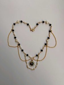 ₊˚⊹౨ black rose necklace ৎ ₊˚⊹
