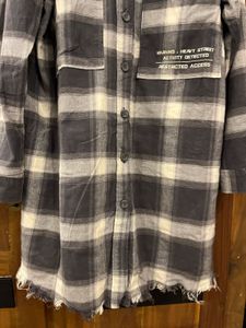 Oversized Plaid Shirt Dress