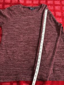 Cherokee Burgundy Marled Long Sleeve Top