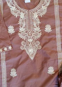 Mauve Embroidered Salwar Kameez Suit