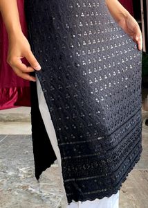 🖤🖤 Black Sequence Embroidery  Kurta 🖤🖤