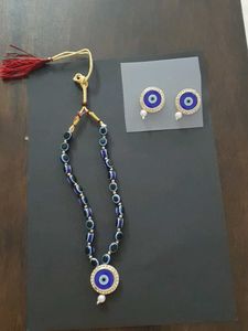 Evil 👁 Eye Necklace Set With Earings