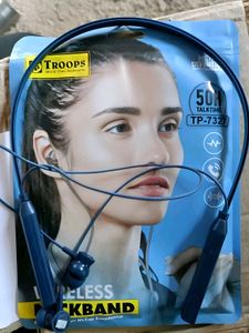 Troops Wireless Neckband Earphones - Blue