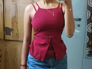 Stretchable Soft Double Strip Top