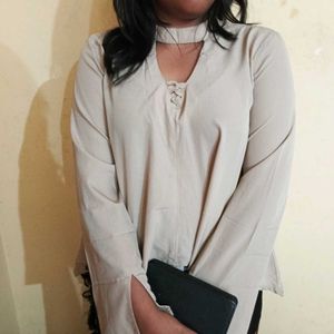 Lace Up Choker Neck Top