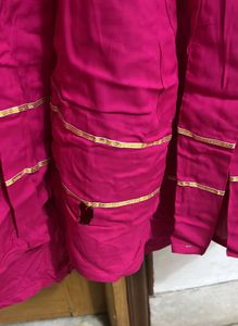 Pink Accordion Pleated Skirt