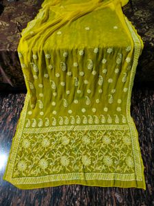 Mesmerising Pure Georgette Chikankari Saree
