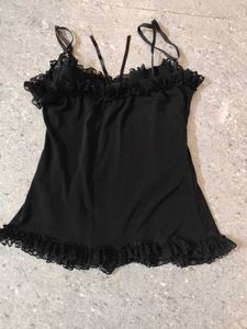 Black lace corset top