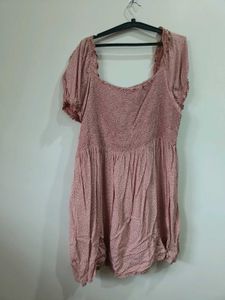 Pink Floral Babydoll Dress