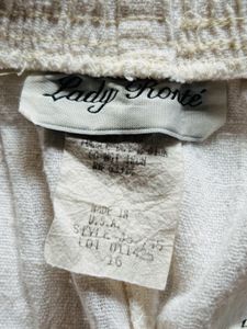 Cream/white Drawstring Shorts