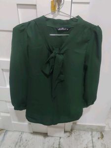 Elegant Green Formal Top