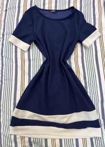 Navy &amp; White Mini Dress