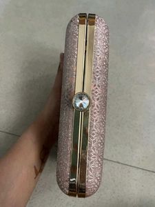Shiny Pink Clutch For Women