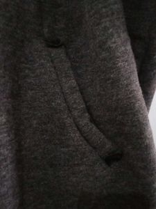 Elegant Grey Long Cardigan