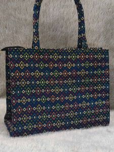 Unique Jute Patterned Tote Bag