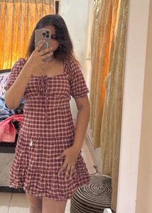 Checked Cotton Dress