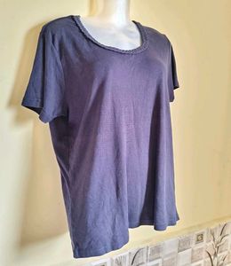 Size  L 🎁Buy 2 Get 1 Free🎁Navy Blue Casual Top