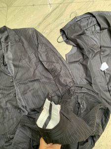 Black 3 Piece Suit😎 (coat, Half Jacket And Pants)