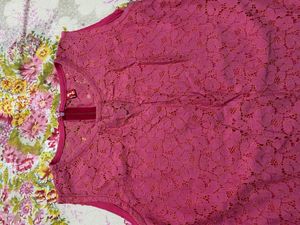 VeryAffordable Carrot Red CutSleeve Top,bust-32,30