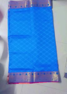 NEW Blue Silk Saree