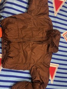 Brown Cropped Puffer Jacket