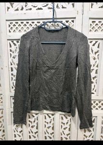 🎀Stylish Gray Long Sleeve Top