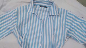 FORMAL / Minimal ✨Blue STRIPED SHIRT WOMAN
