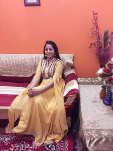 Mustard Embroidered Cape Dress