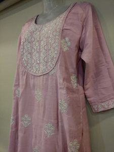 Silver Sequin  Elegant Embroidered Kurta Set