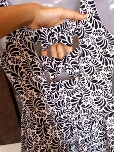Black and White Sleeveless Top