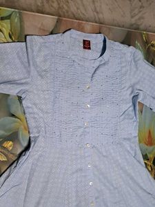LIGHT BLUE ANARKALI KURTA