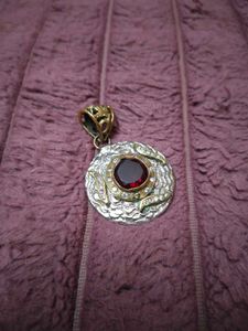 Vintage Round Gemstone Pendant