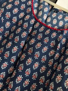 Blue Floral Print Dress