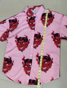 Pink Devil Print Shirt