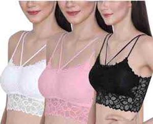 Floral Lace Net Brand Bra