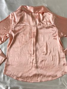 Tokyo Talkies Peach Satin Shirt