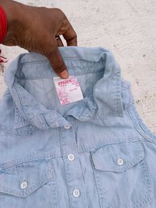 Denim Sleeveless Top