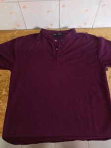 MENS STANDING COLLAR TSHIRT