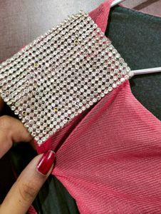 Pink One Side Sleeveless Top