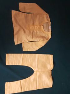 Kids Gold Kurta Pajama Set