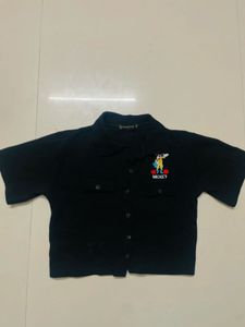 Black stylish crop top