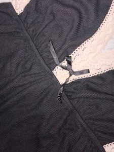 Cute Black Babydoll Top