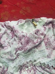 Floral Print Sheer Blouse