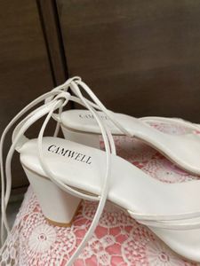 White Strappy Heels