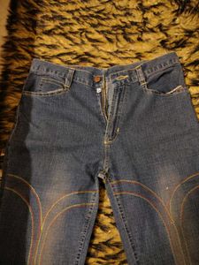 vintage Embroidered Flare Leg Jeans