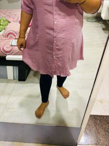 Knee Length Western Kurti Wid Stand Collar