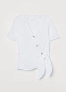 H&amp;M Wrap Up Linen Top
